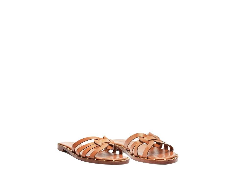 Phoenix Studded Leather Flat Sandals Product Image