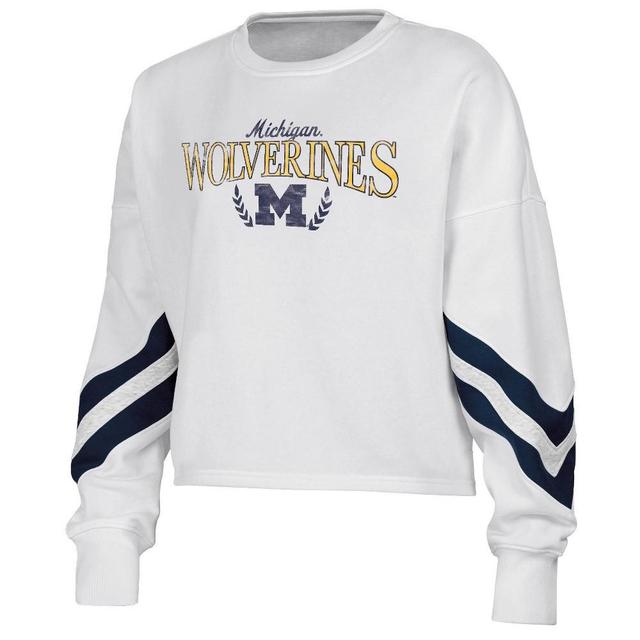 NCAA Michigan Wolverines Womens Crew Fleece Sweatshirt Product Image