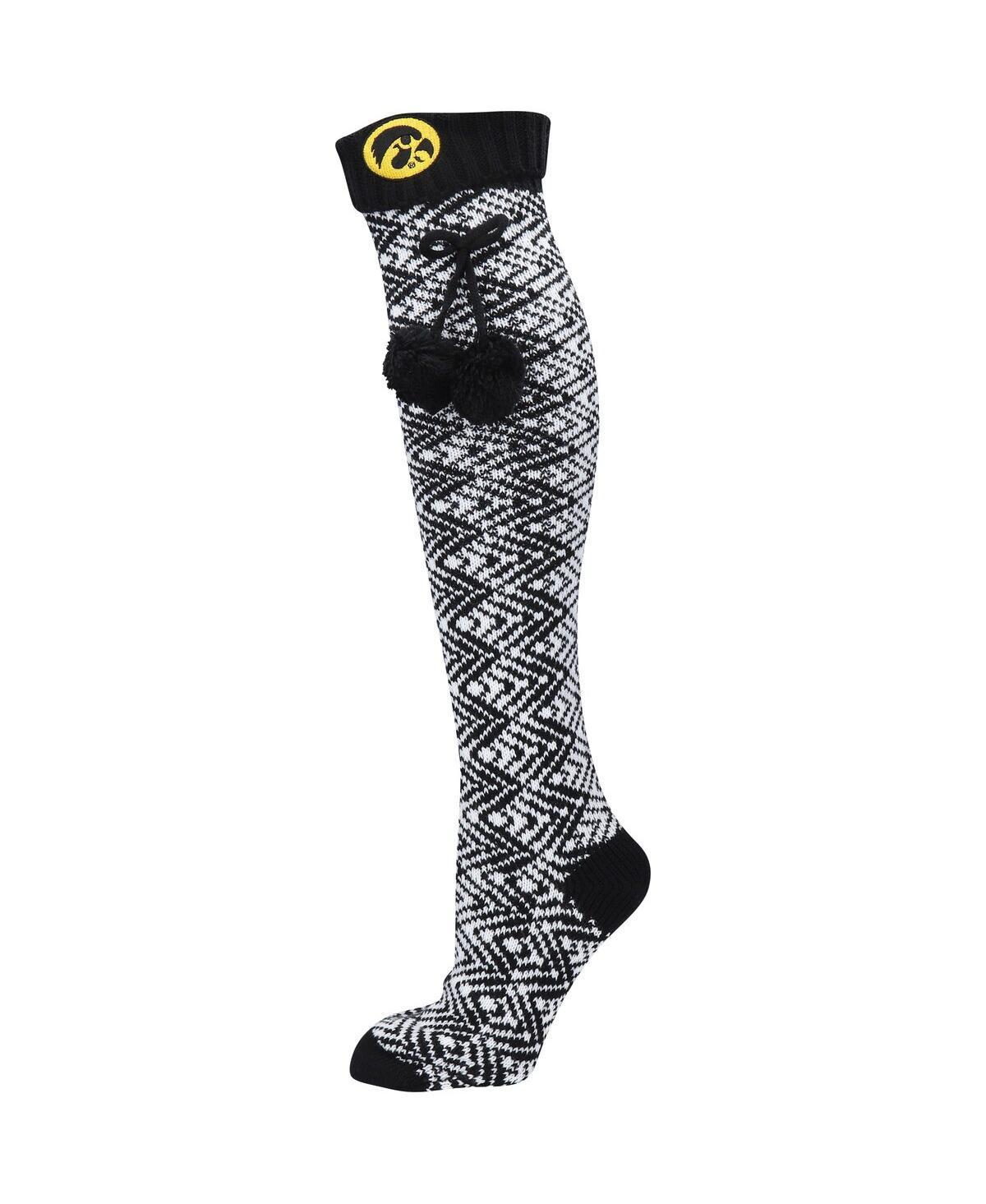 Womens ZooZatz Iowa Hawkeyes Geometric Thigh High Socks Product Image