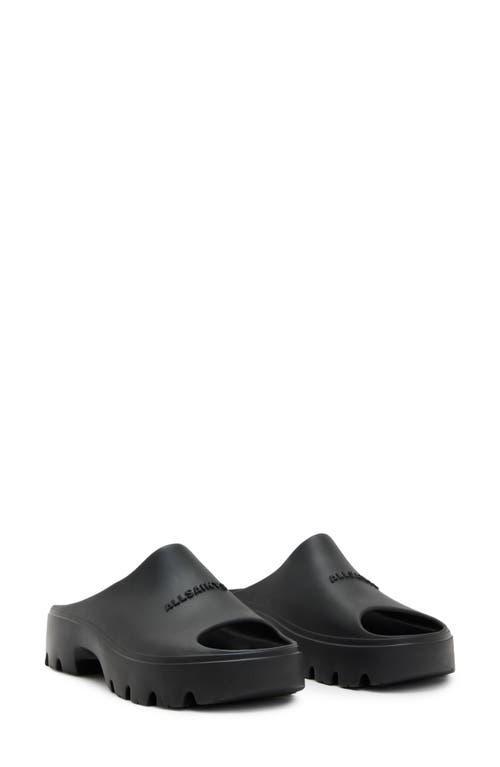 AllSaints Eclipse Flatform Slider Silver) Women's Sandals Product Image