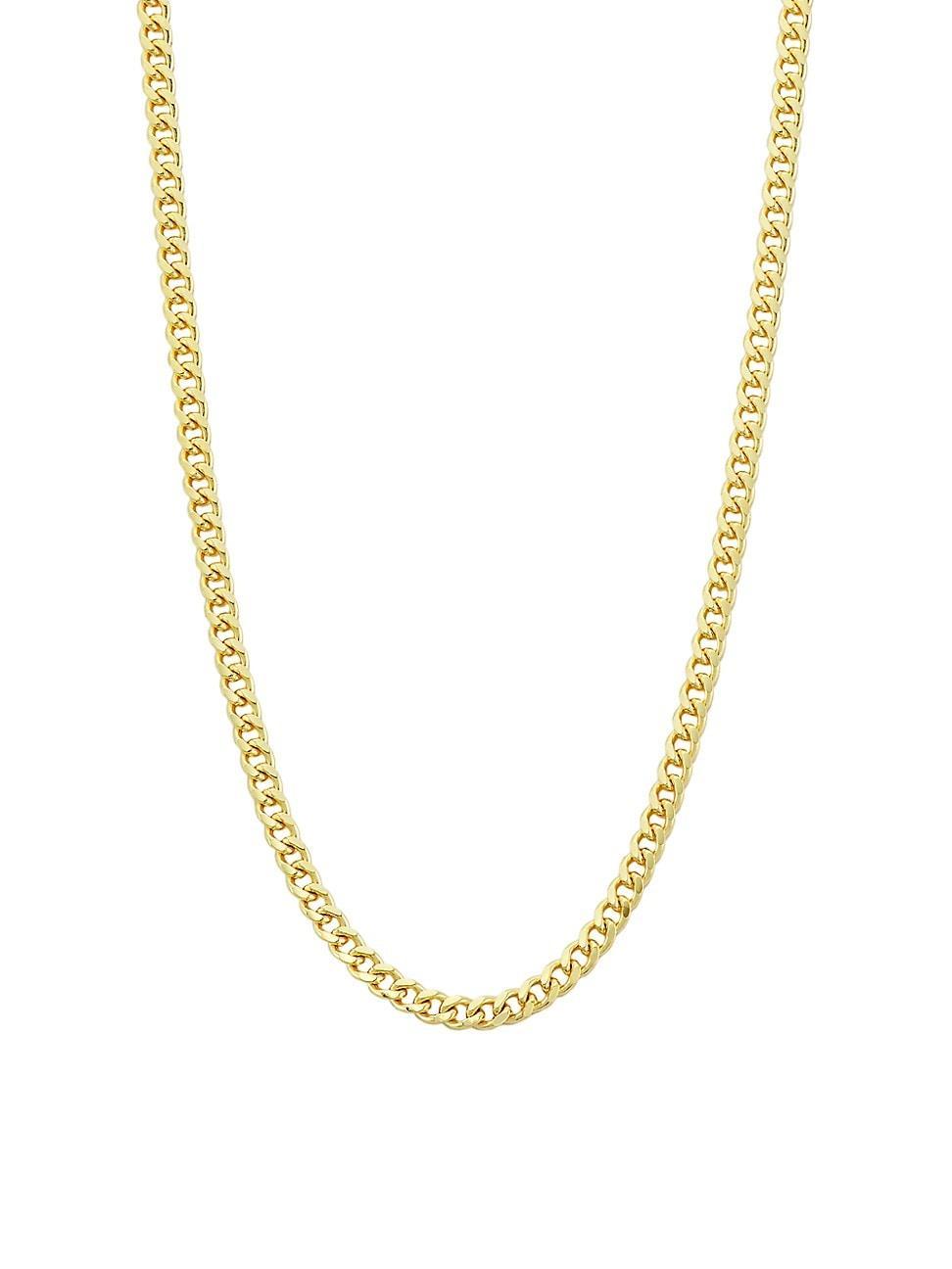 Mens COLLECTION 14K Yellow Gold Solid Oval Curb Chain Necklace Product Image