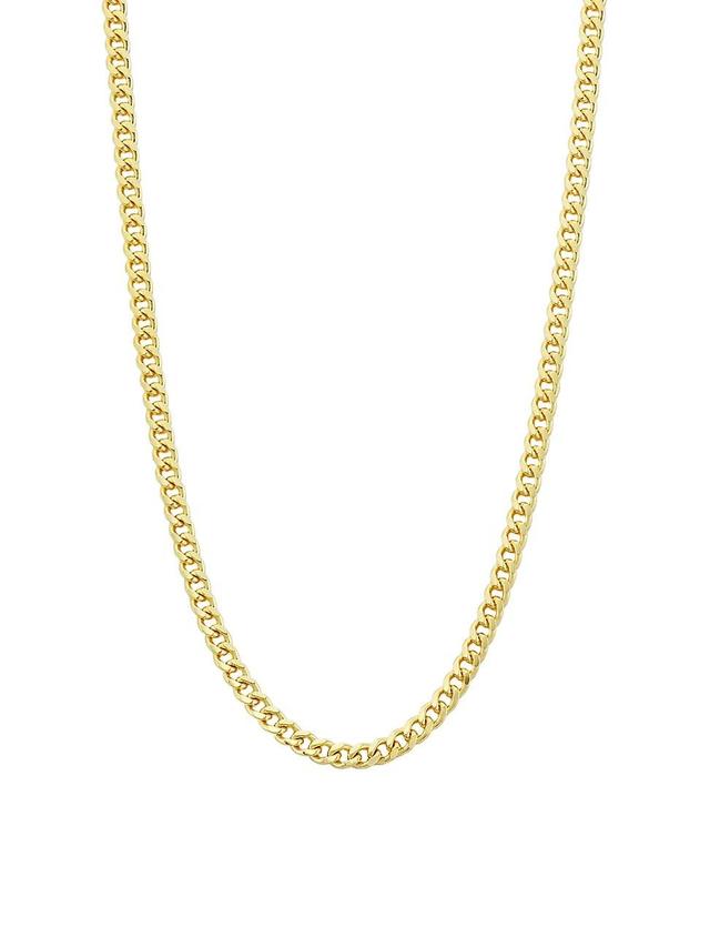 Mens COLLECTION 14K Yellow Gold Solid Oval Curb Chain Necklace Product Image