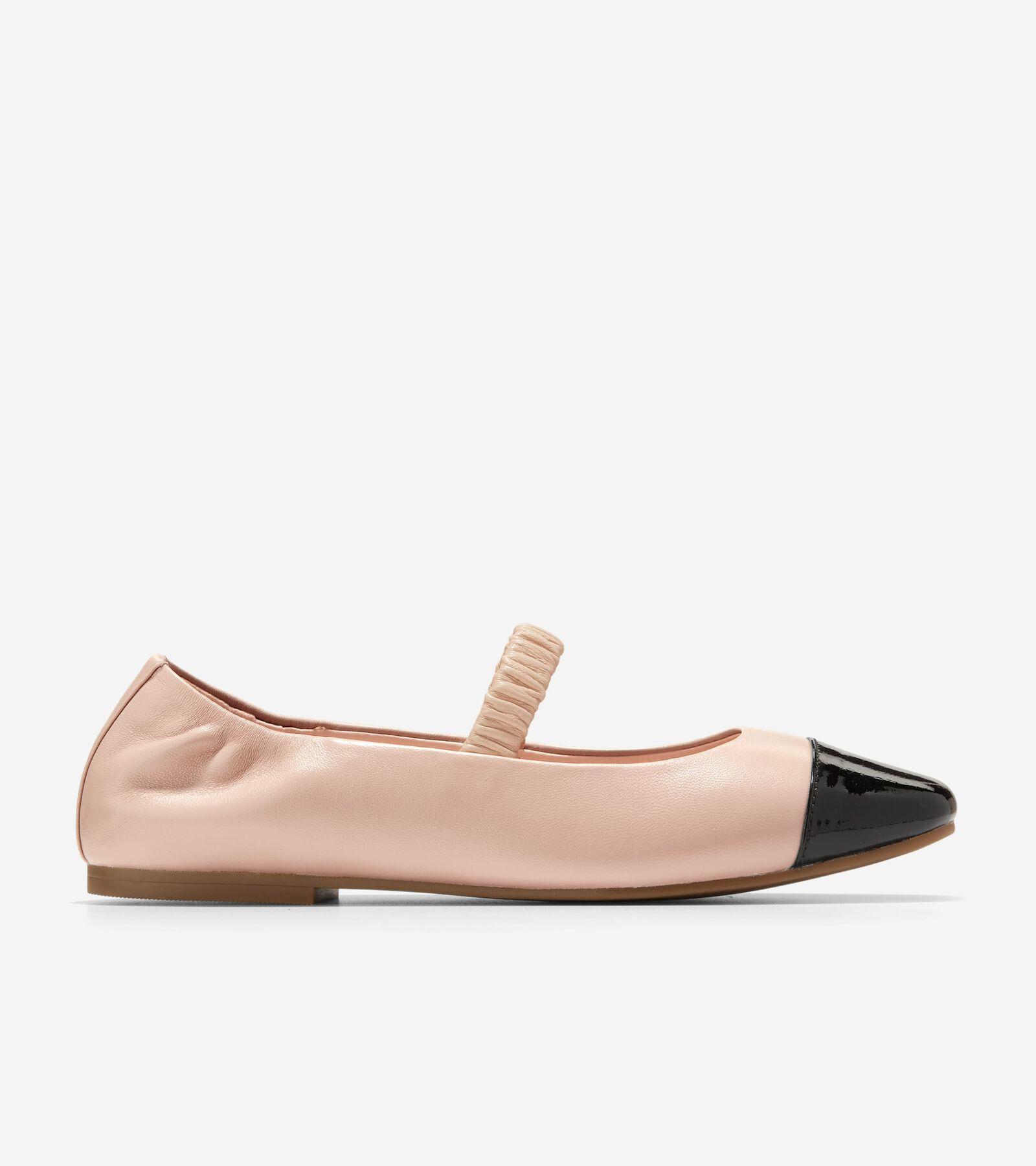 Cole Haan Womens Yvette Slip-On Ballet Flats - Porcelain Leather Product Image