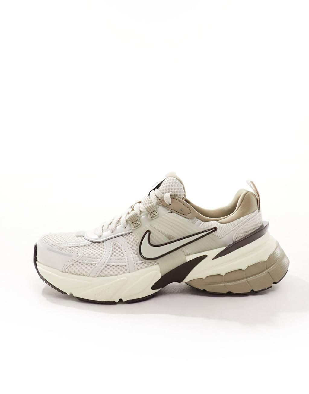 Nike V2K Run sneakers in white and beige  Product Image