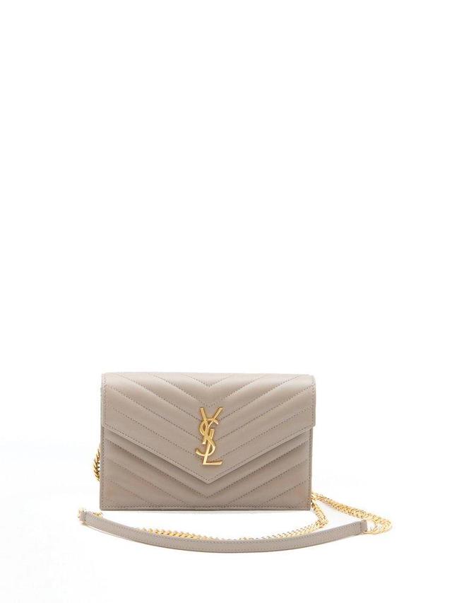 Envelope Cassandre Chain Wallet In Grey Product Image