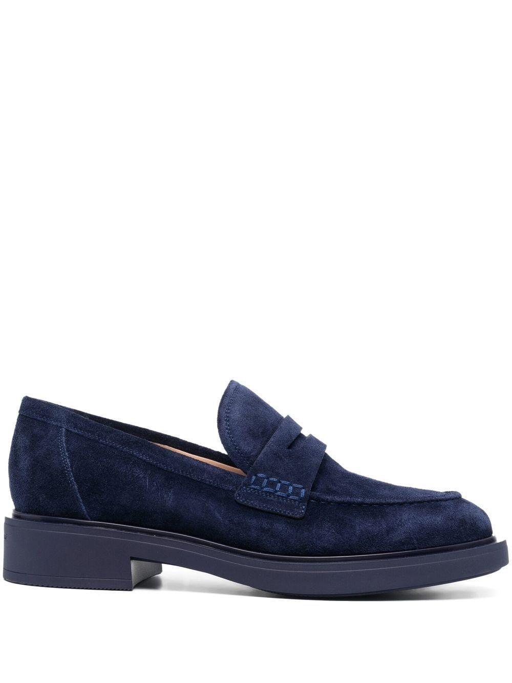 round-toe suede loafers Product Image