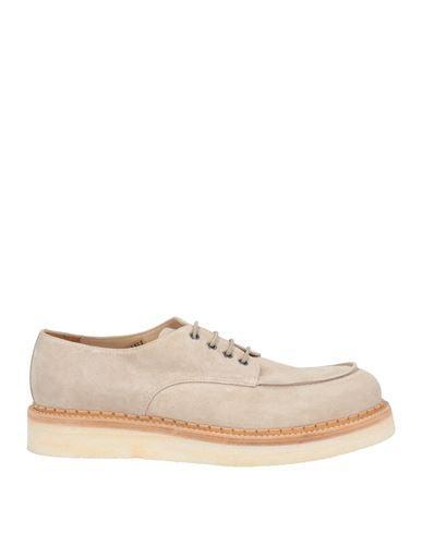 ELEVENTY Man Lace-up Shoes Beige Size 9 Leather Product Image