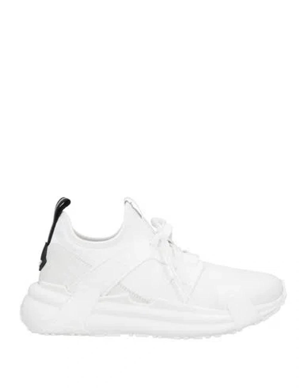 White Lace Up Sneakers Product Image