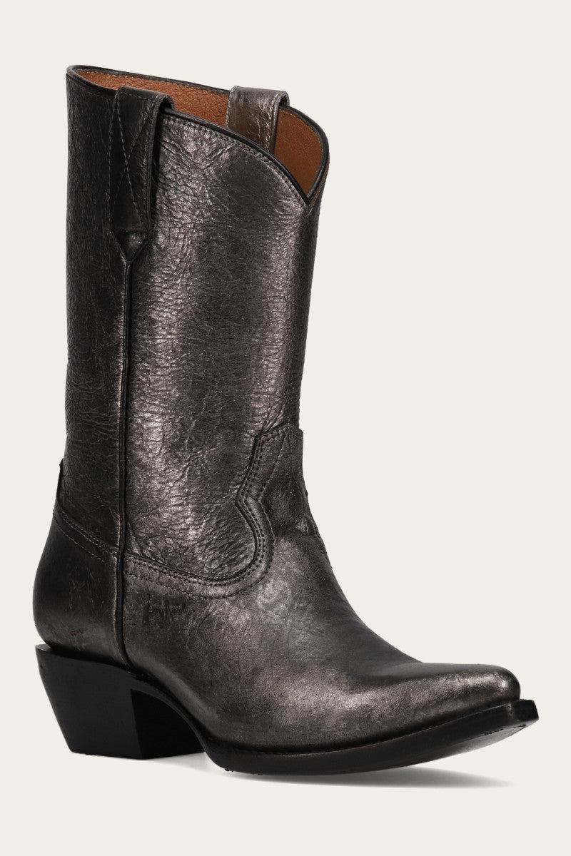 Frye Sacha Embossed Leather Western Mid Boots Product Image