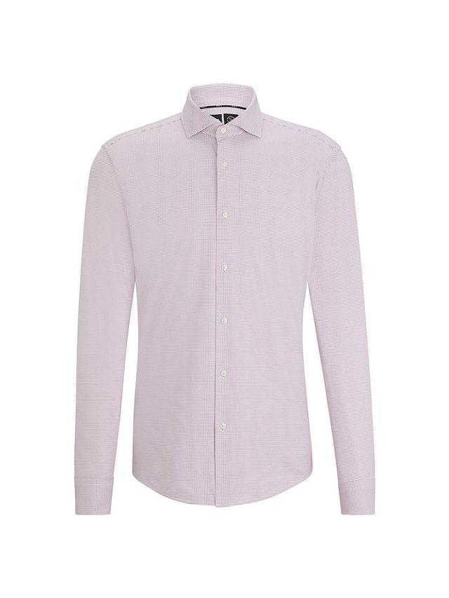 Mens Regular Fit Shirt in Structured Performance Stretch Material Product Image