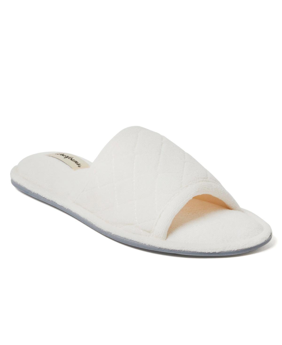 Dearfoams Microfiber Terry Quilted Womens Slide Slippers Product Image