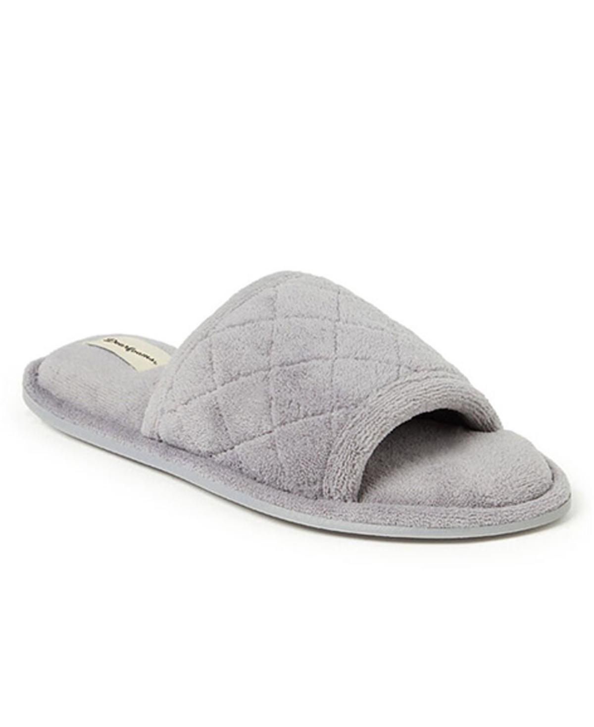 Dearfoams Microfiber Terry Quilted Womens Slide Slippers Product Image