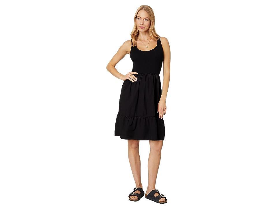 bobi Los Angeles Tiered Tank Dress (Black) Women's Dress Product Image