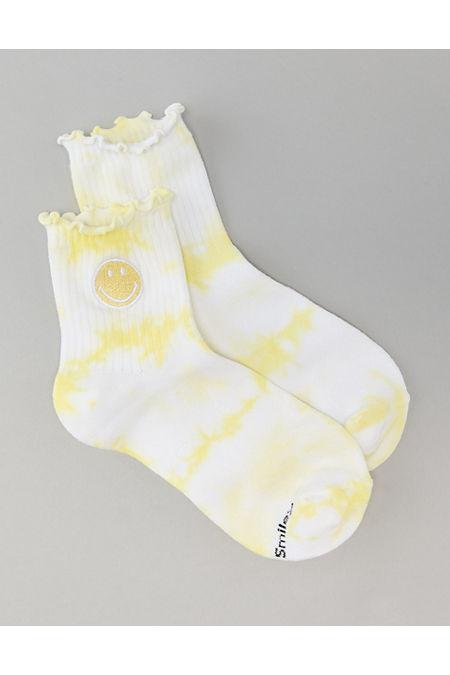 AE Embroidered Smiley Ruffle Boyfriend Sock Women's Product Image