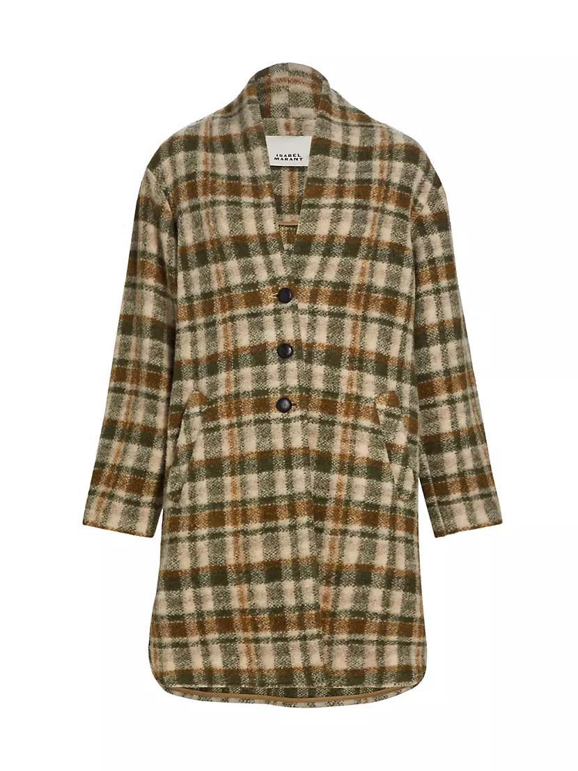 Gabriel Check Wool-Blend Coat Product Image