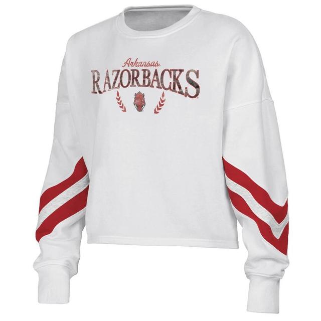 NCAA Arkansas Razorbacks Womens Crew Neck Fleece Sweatshirt Product Image