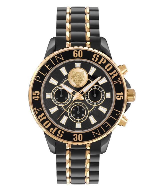 Philipp Plein Mens Sport Glam Chronograph Two Tone Stainless Steel Bracelet Watch Product Image