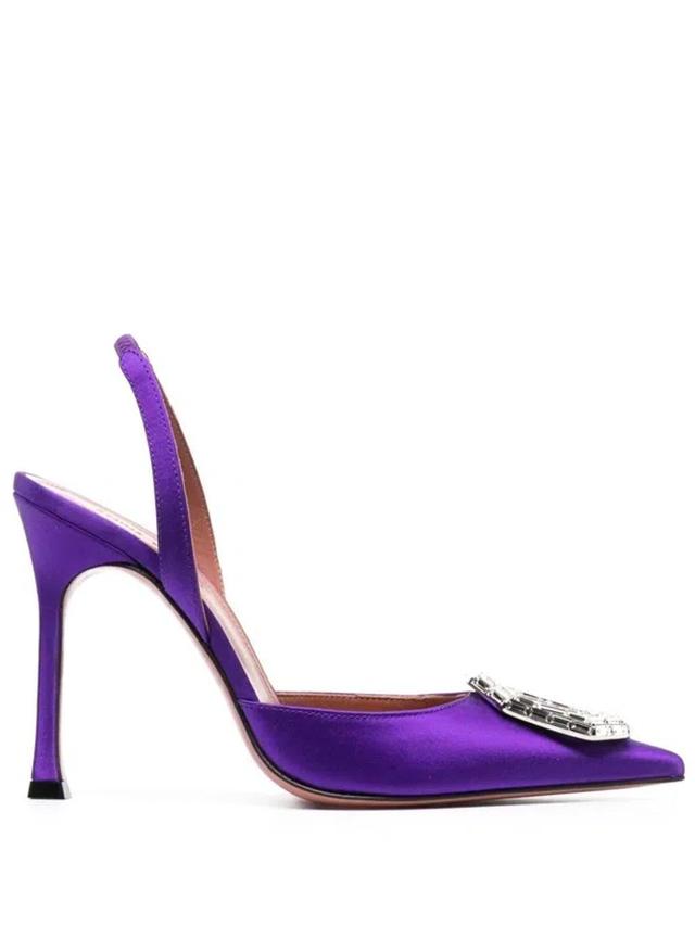 Camelia Sling Pumps In Dark Purple Product Image