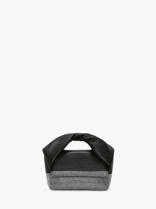 MEDIUM TWISTER - LEATHER TOP HANDLE BAG WITH CRYSTALS in black | JW Anderson US  Product Image