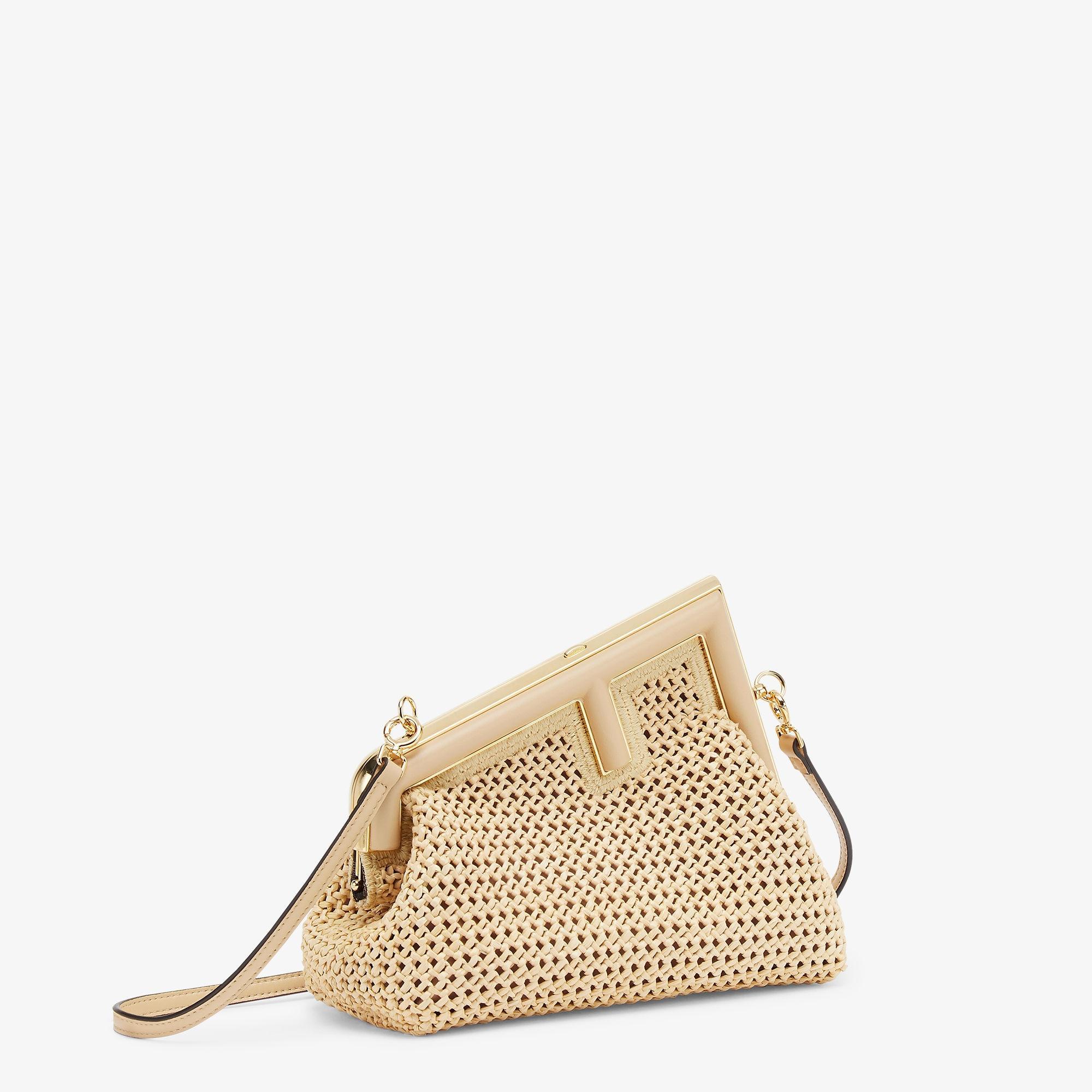 Fendi First SmallNatural macramé raffia bag Product Image