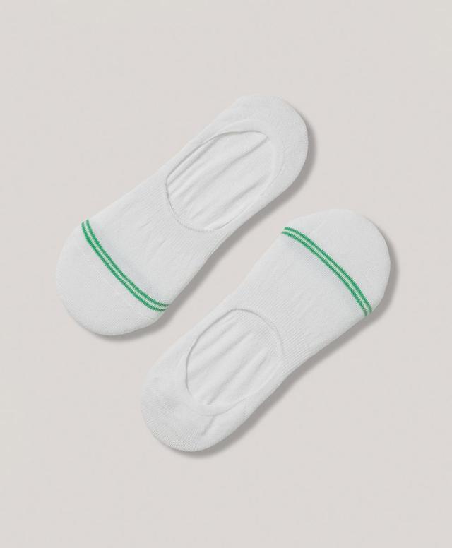 Mens White No-Show Socks 2-Pack 1S Product Image