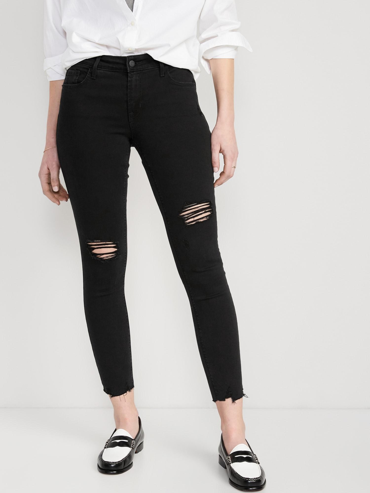 Mid-Rise Rockstar Super-Skinny Ankle Jeans Product Image