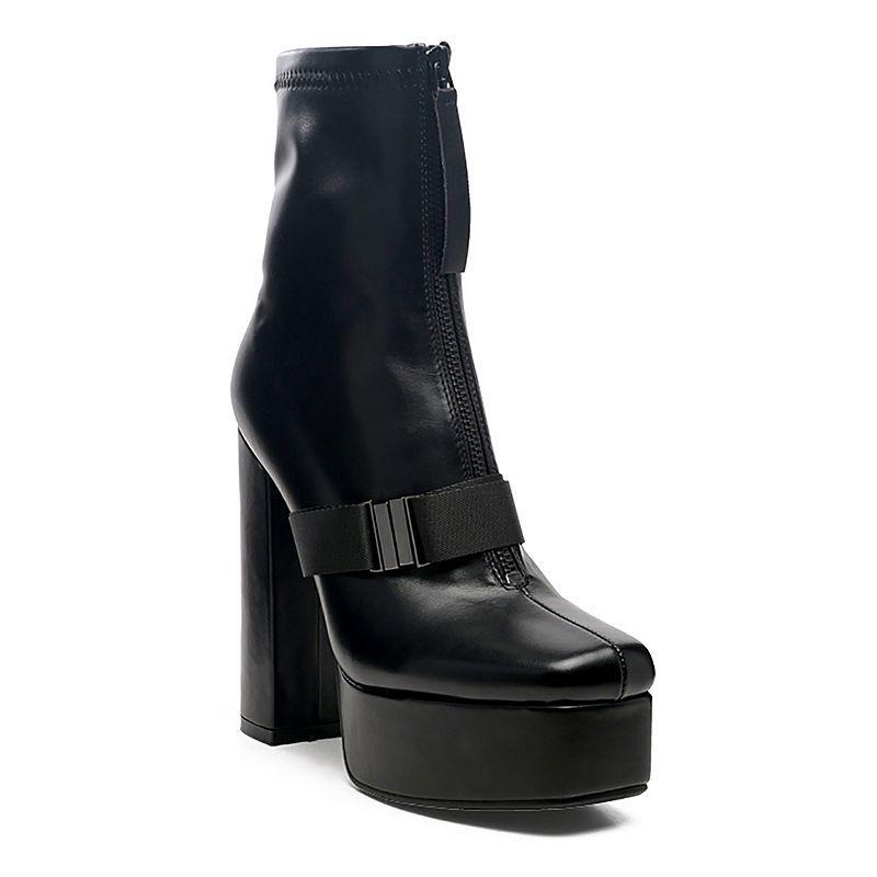 London Rag Boomer Womens Block Heel Ankle Boots Product Image