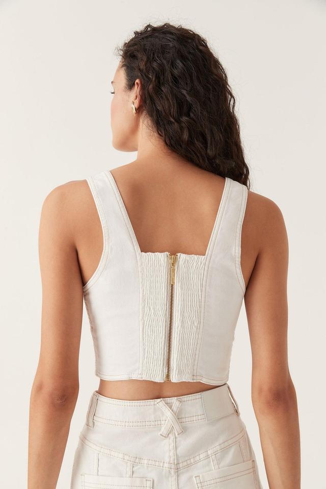 Elena Denim Cropped Bustier Product Image