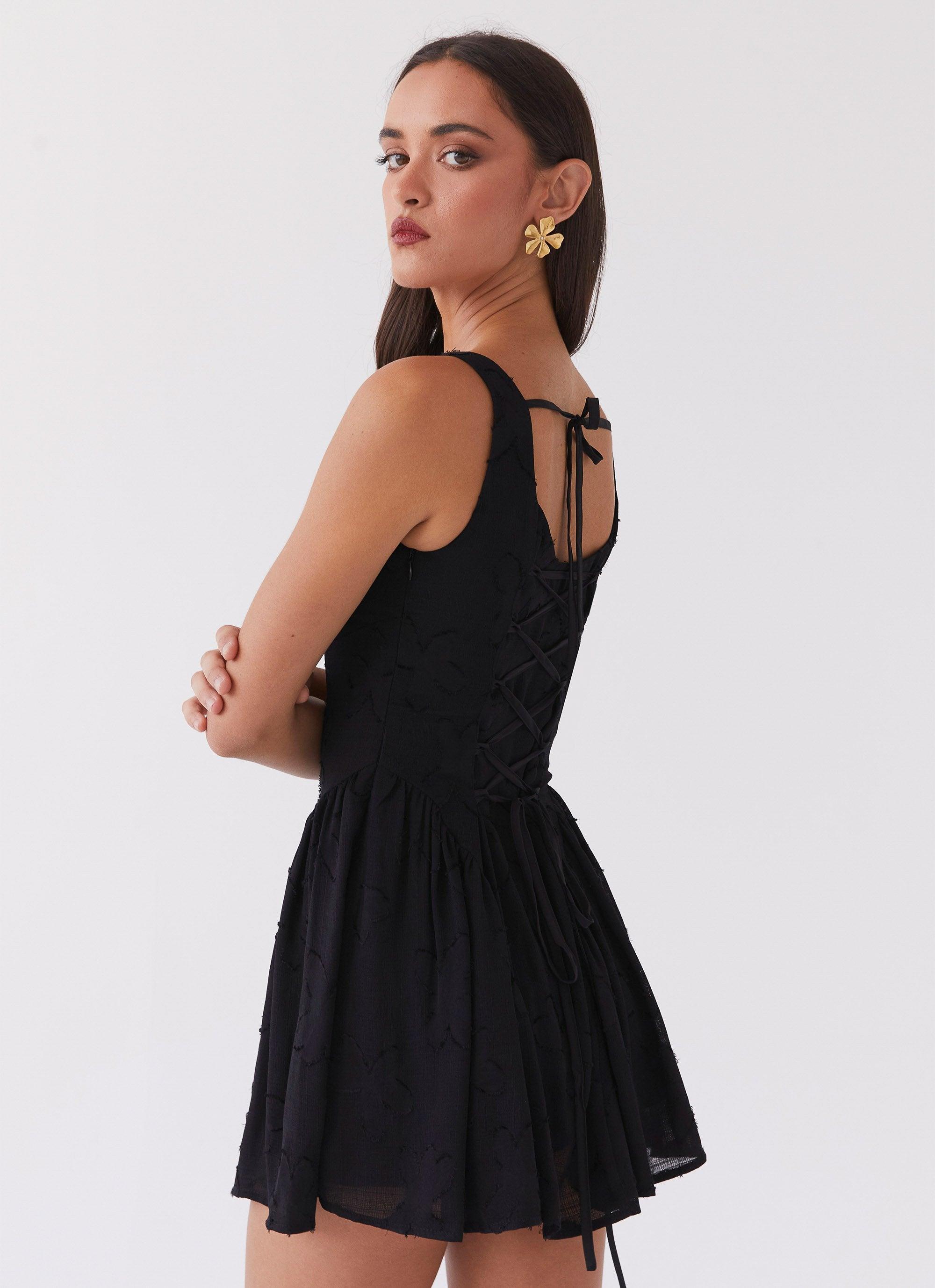 Evelyn Mini Dress - Black Product Image