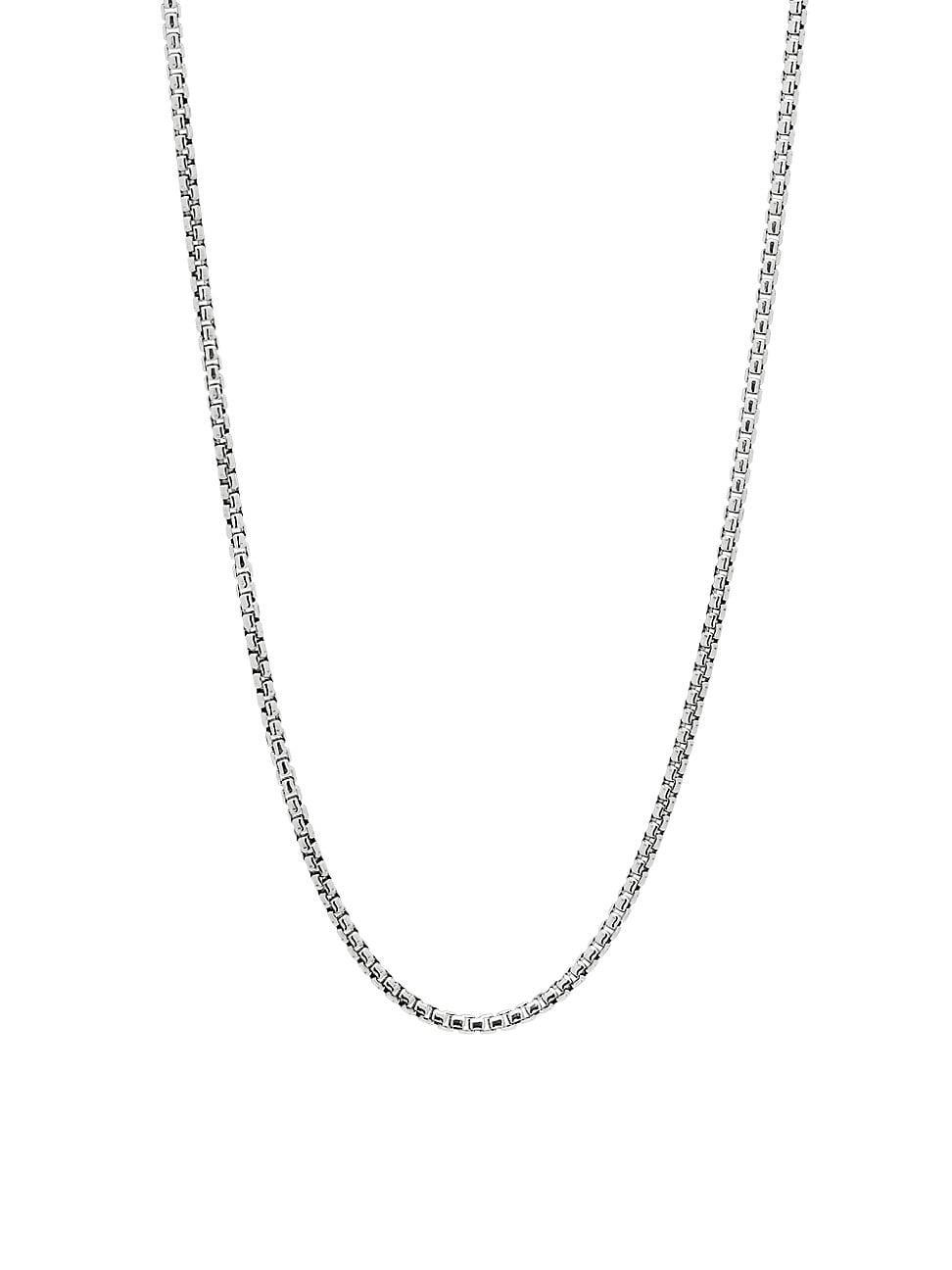 Womens Sterling Silver Box Chain Necklace Product Image