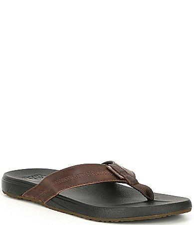 Reef Mens Cushion Bounce Phantom Leather Flip Flops Product Image