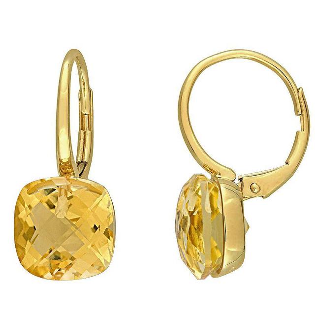 Stella Grace 14k Gold Citrine Leverback Earrings, Womens, Yellow Product Image