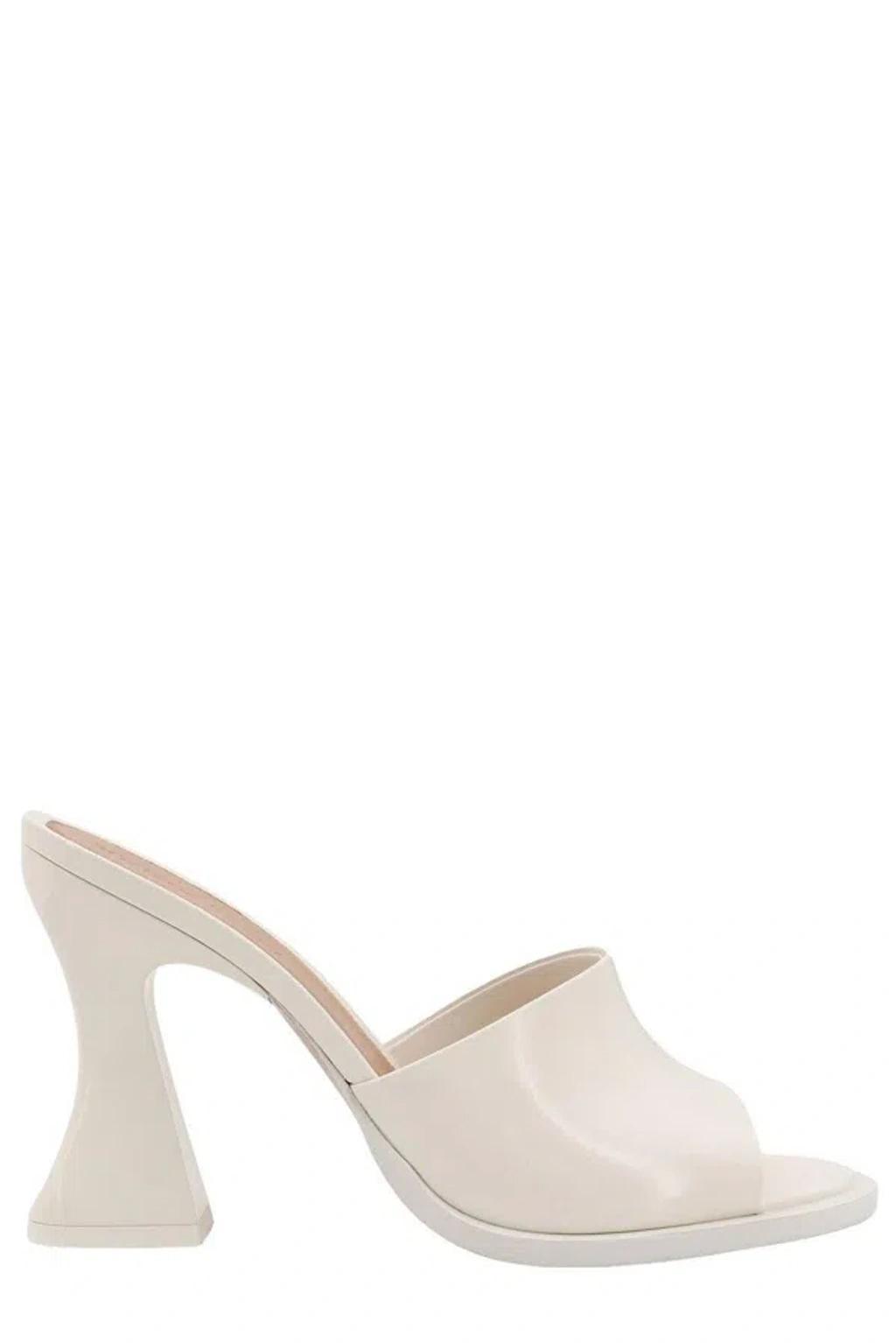 BOTTEGA VENETA Cha-cha Patent-leather Sandals In White Product Image