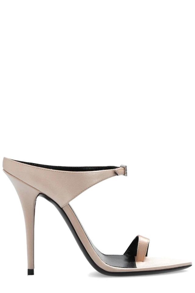 Dive Heeled Mules In Beige Product Image