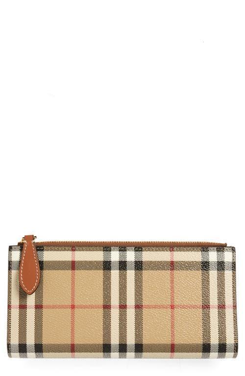 burberry Large Vintage Check Coated Canvas & Leather Bifold Wallet Product Image