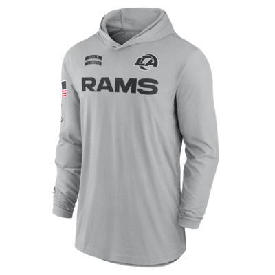 Los Angeles Rams Salute to Service Edge Mascot Lockup Men’s Nike Men's Dri-FIT NFL Long-Sleeve Hooded Top Product Image