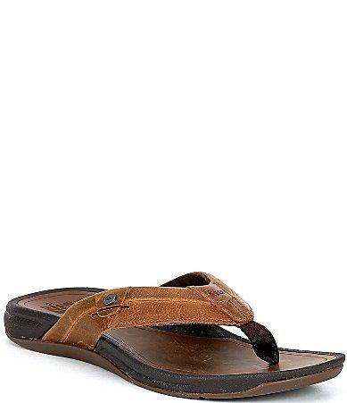 Reef Mens Pacific Leather Flip Flops Product Image