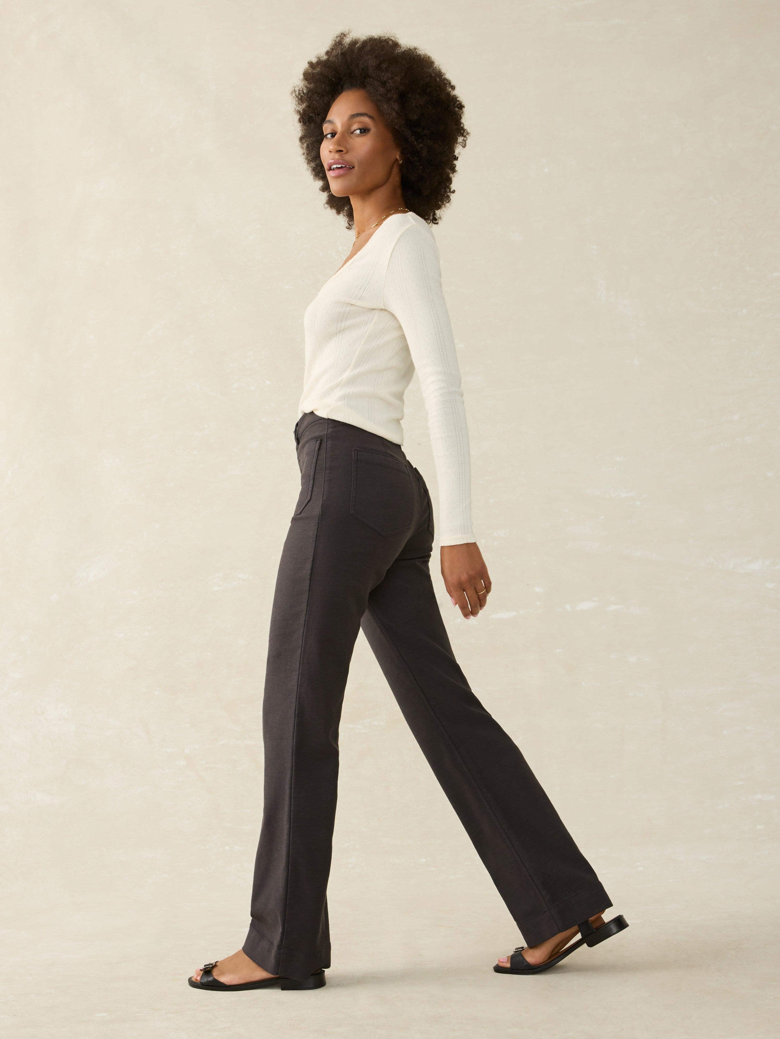 Stretch Terry Patch Pocket Pant - Washed Black Product Image