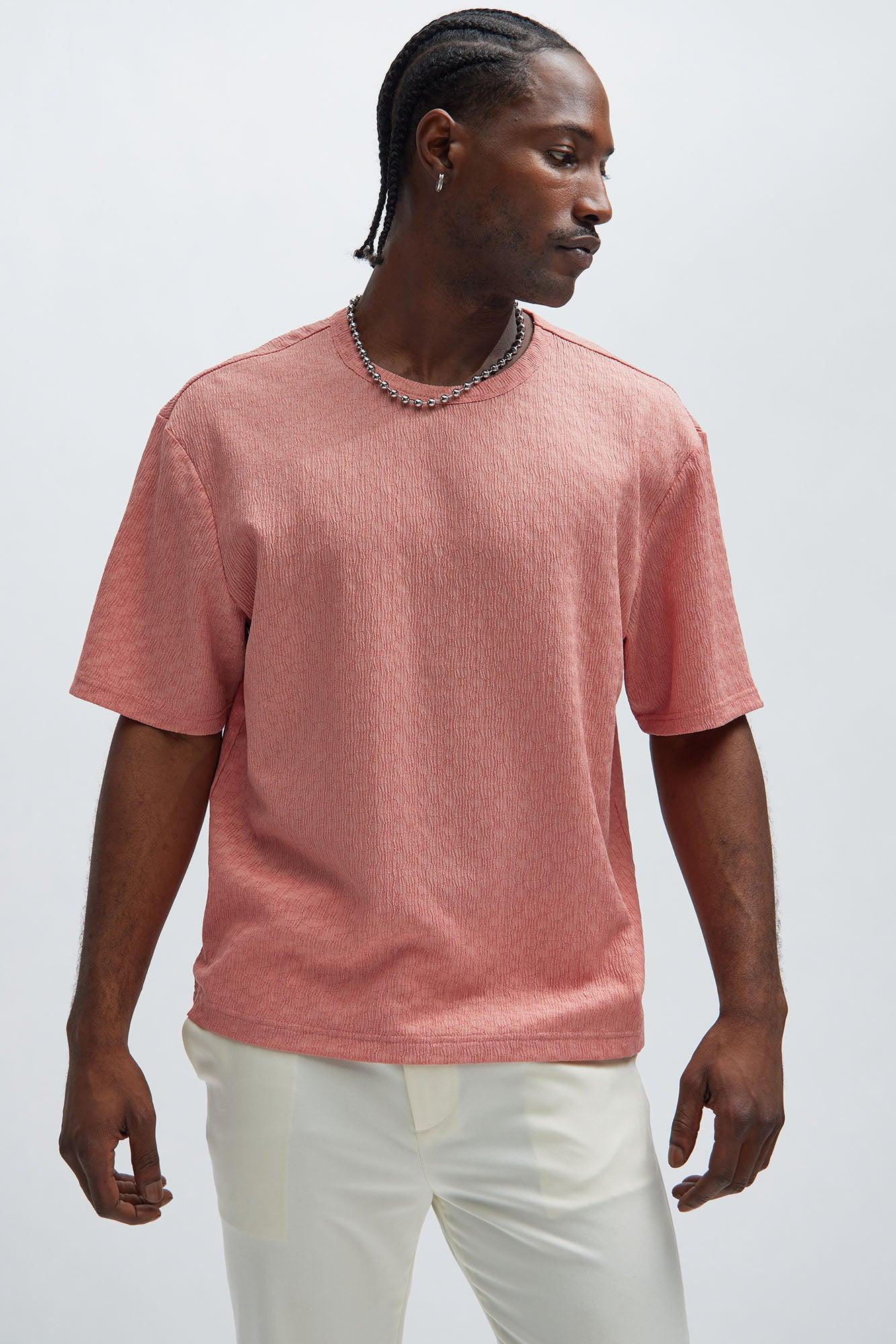 Reign Textured Relaxed Tee - Mauve Product Image