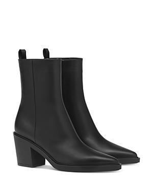 Dylan Leather Zip Booties Product Image
