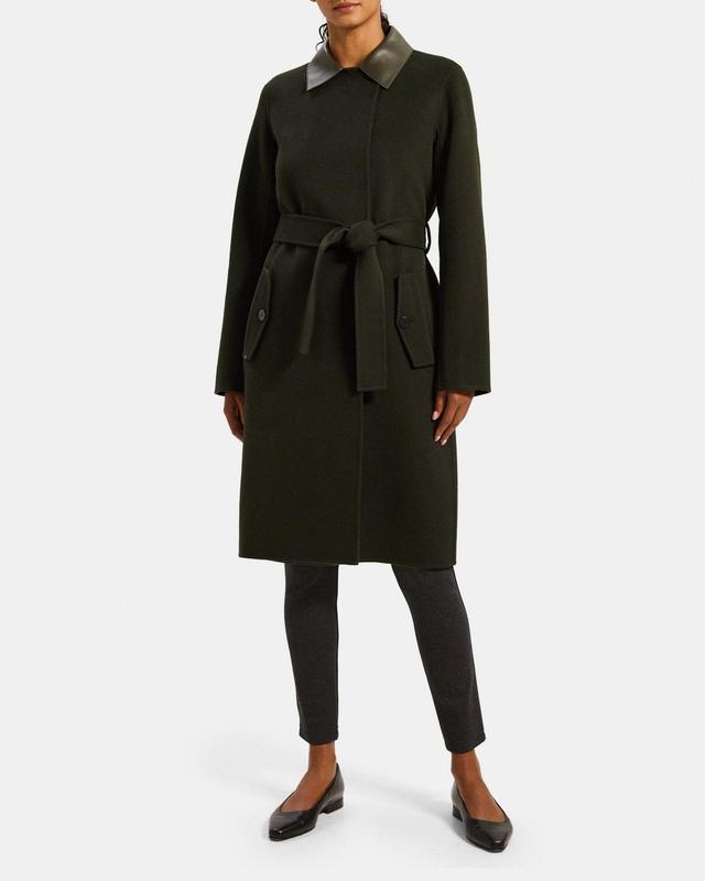 Relaxed Trench Coat in Double-Face Wool-Cashmere Product Image