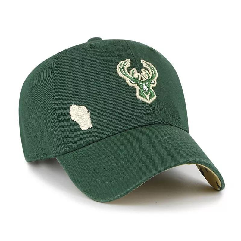 Womens 47 Hunter Green Milwaukee Bucks Confetti Undervisor Clean Up Adjustable Hat Product Image