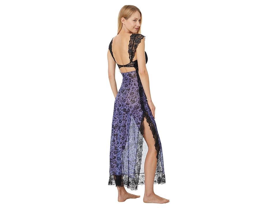 Free People Suddenly Fine Floral Print Cutout Lace Trim Nightgown Product Image