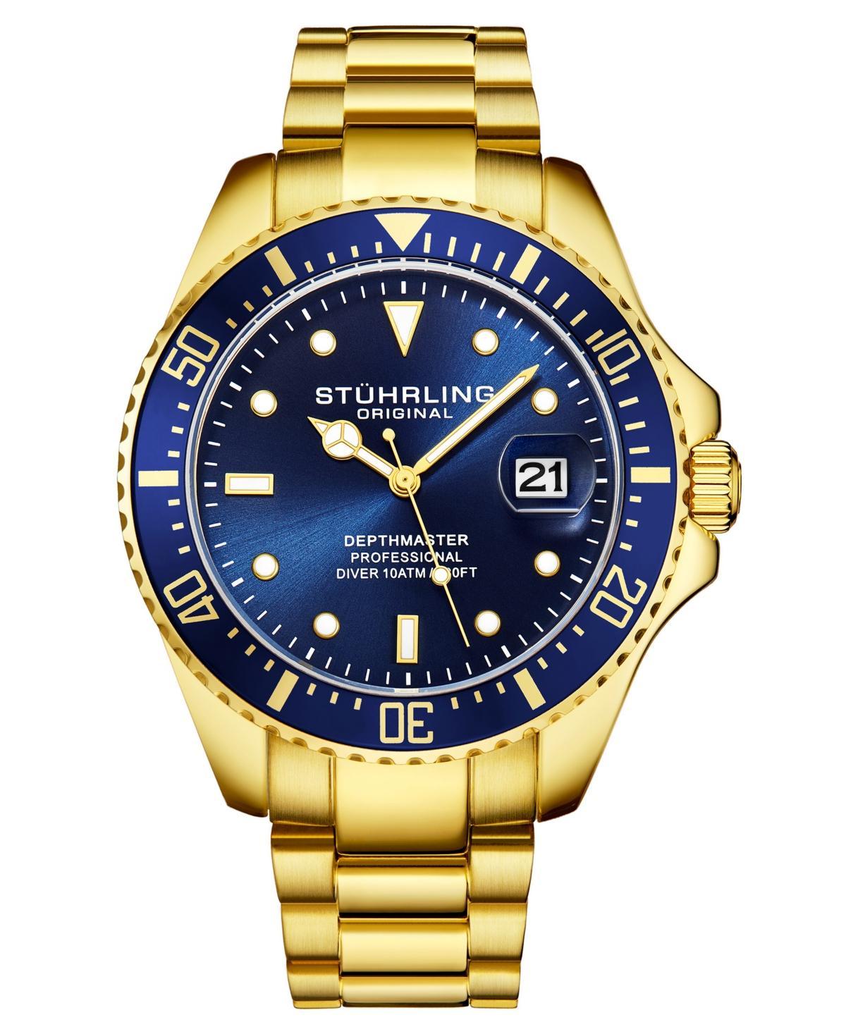 Stuhrling Mens Rose Gold Stainless Steel Bracelet Watch 42mm Product Image