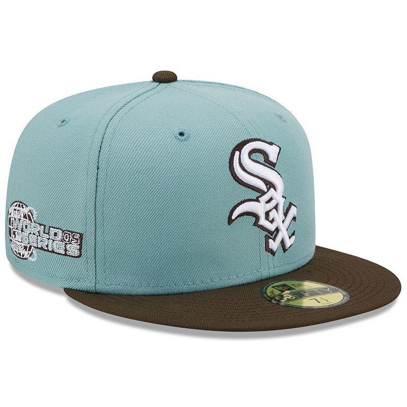 Mens New Era Blue/Brown Chicago White Sox 2005 World Series Beach Kiss 59FIFTY Fitted Hat Product Image