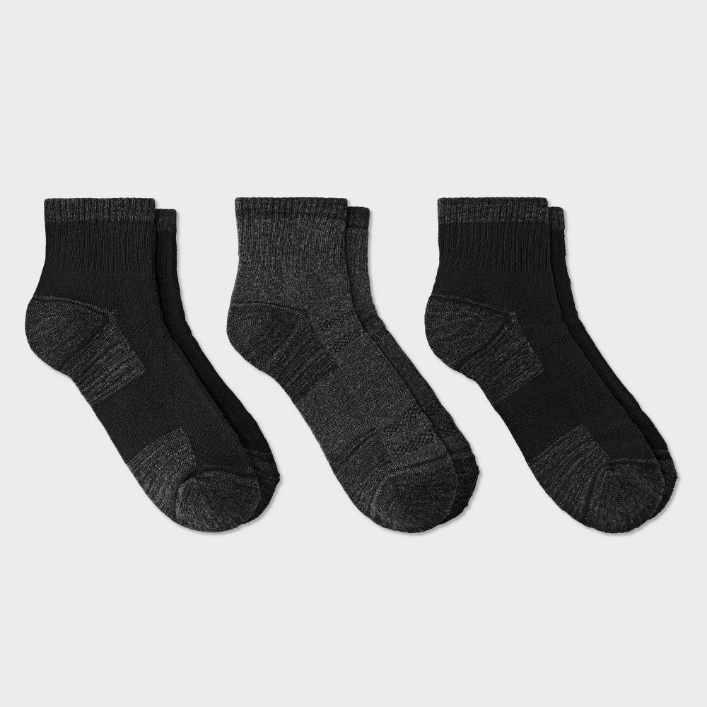 Womens Heavyweight Cushioned Boot Ankle Socks 3pk - All In Motion Charcoal 4-10 Product Image