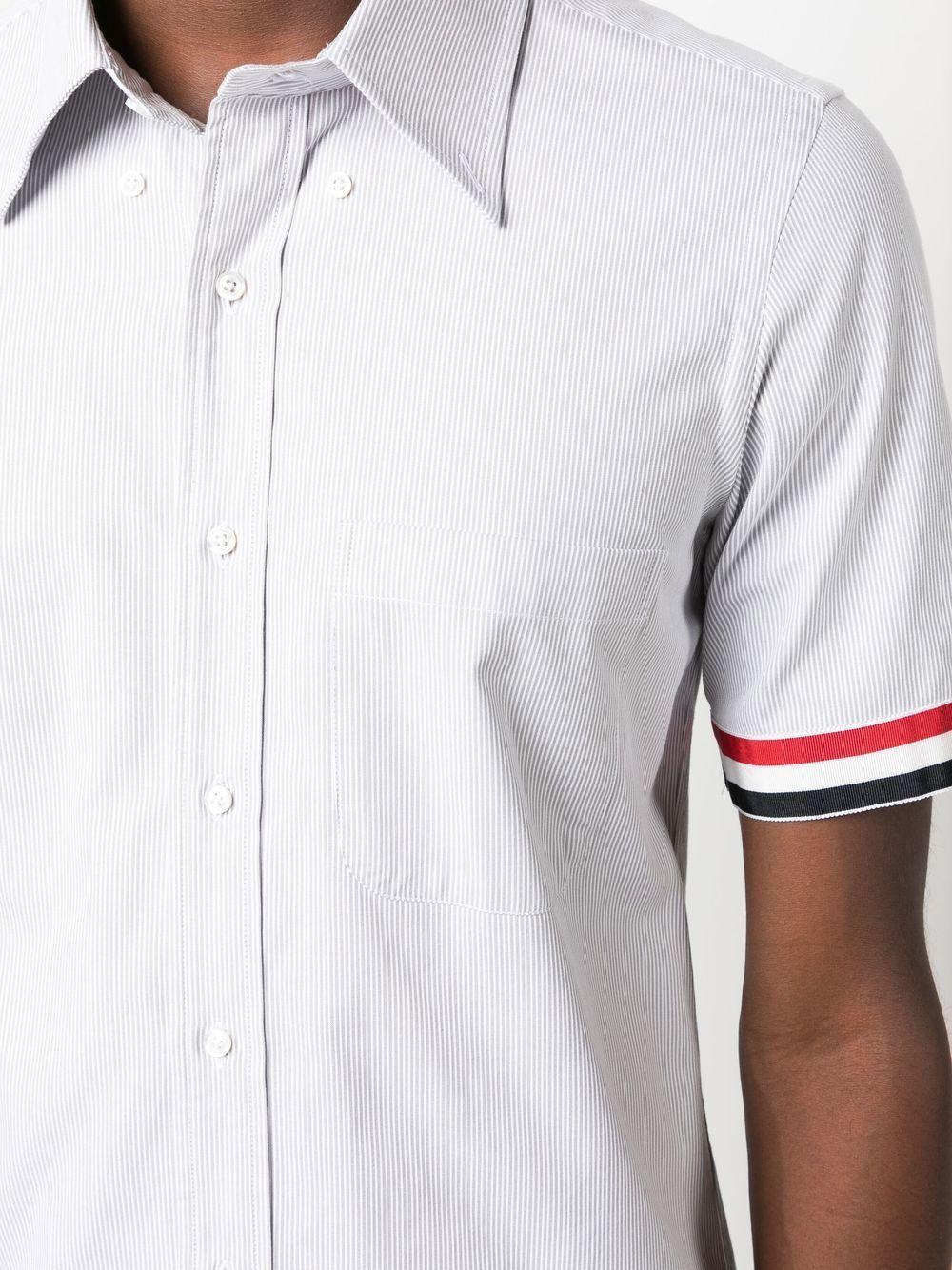 THOM BROWNE Rwb Stripe Polo Shirt In White Product Image