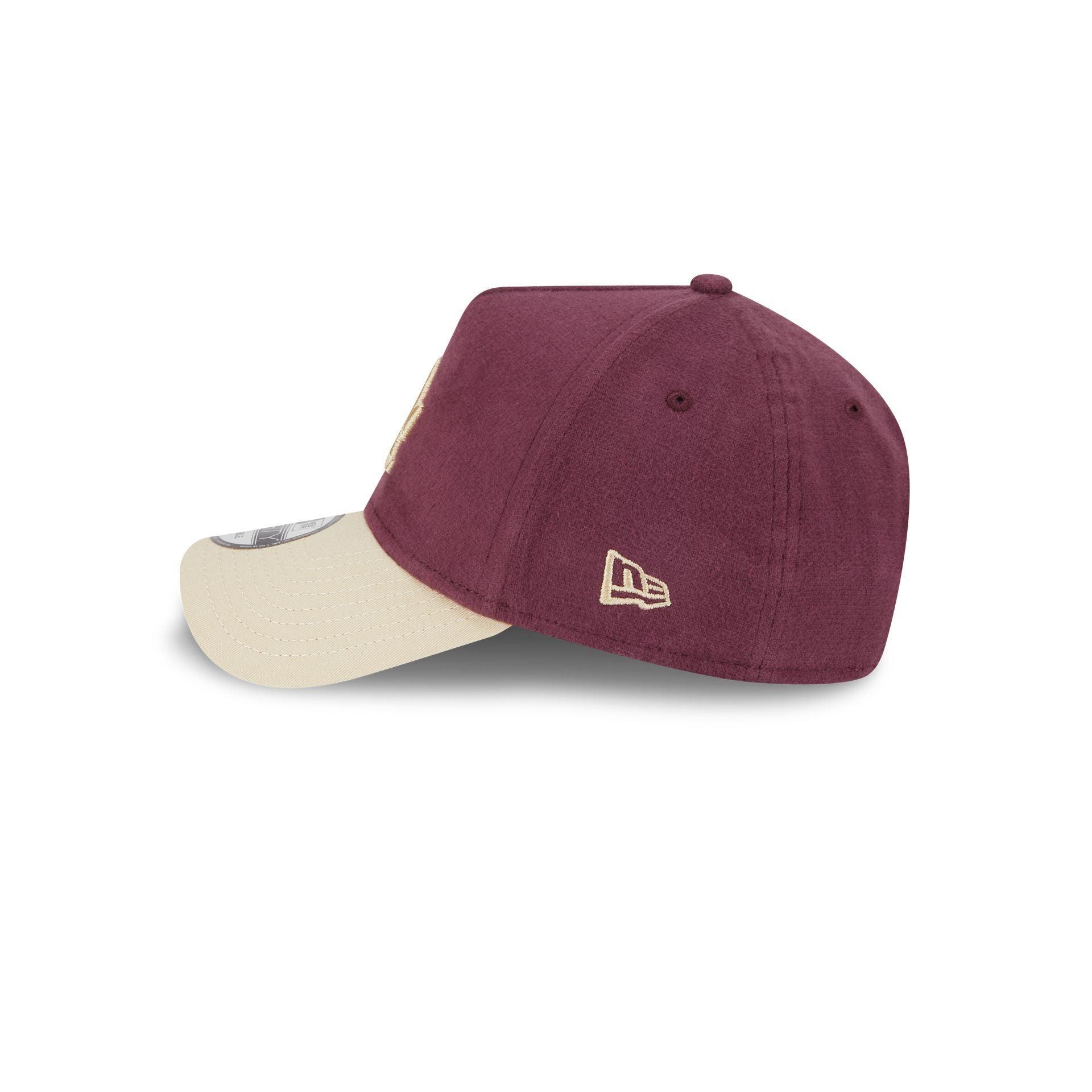 Los Angeles Dodgers Moleskin Crown Maroon 9FORTY A-Frame Snapback Hat Male Product Image