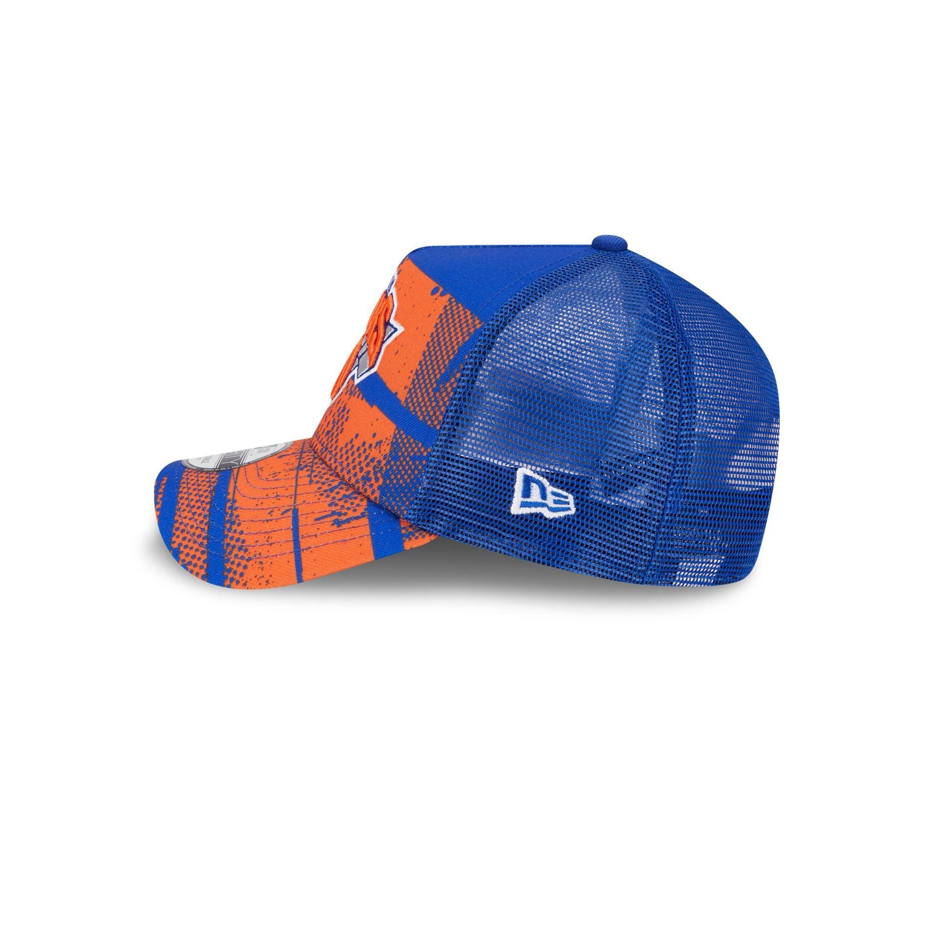 New York Knicks 2024 Tip-Off 9FORTY A-Frame Trucker Hat Male Product Image