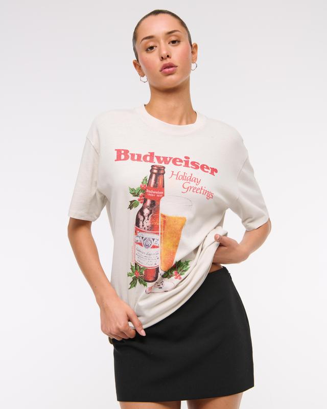 Oversized Budweiser Graphic Tee Product Image